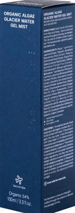 Algae Glacier Water Gel Mist, 100 ml - kasvovesi