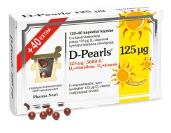 D-Pearls 125 ug Extra, 120+40 kaps.