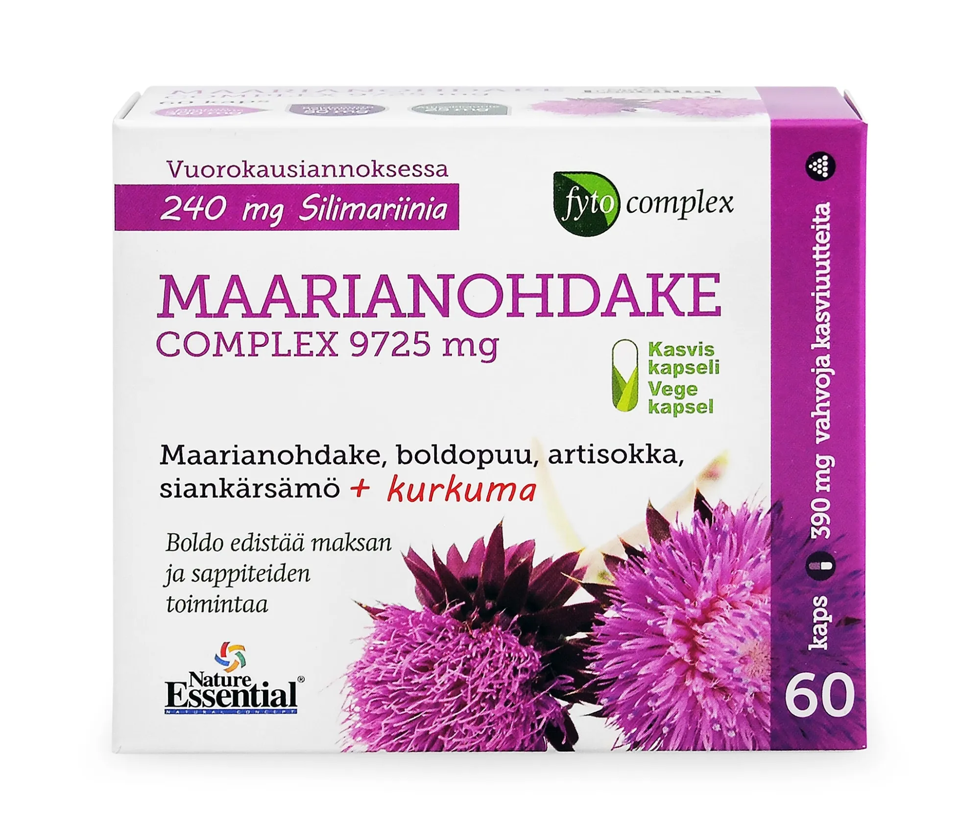 Fytocomplex Maarianohdake + Boldo + Latva-artisokka + Siankärsämö + Kurkuma