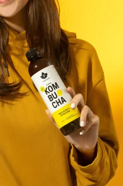 Kombucha, inkivääri & sitruuna, 370 ml