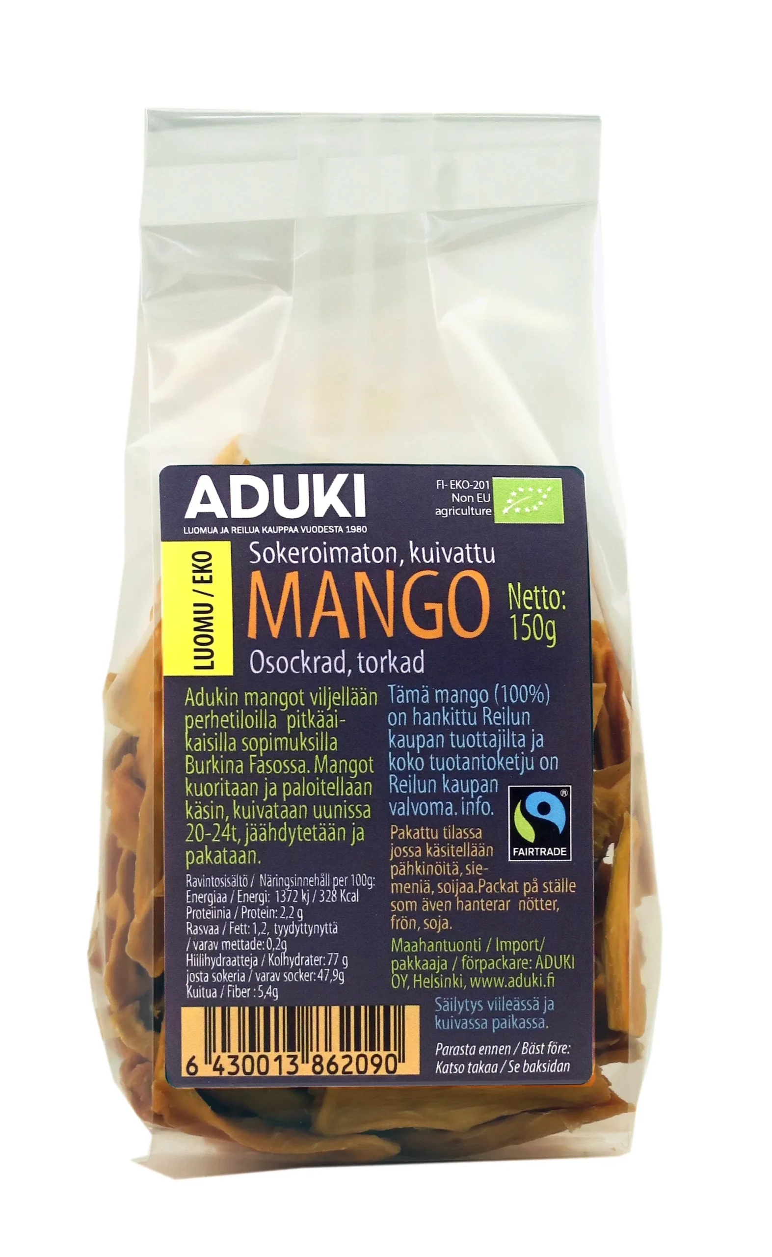 Kuivattu mango, 150 g