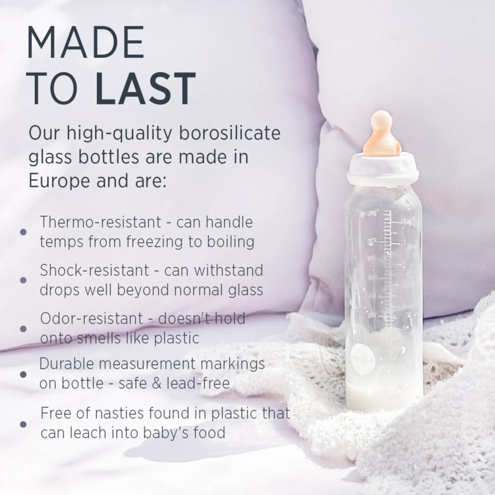 Lasinen tuttipullo, 120 ml
