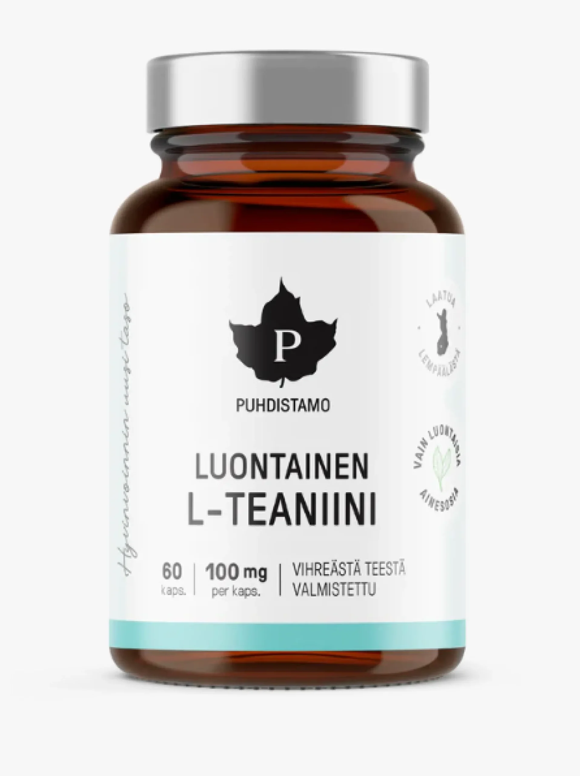 Luontainen L-teaniini 100 mg, 60 kaps