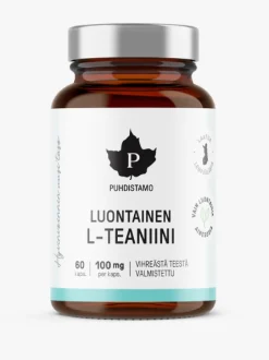 Luontainen L-teaniini 100 mg, 60 kaps