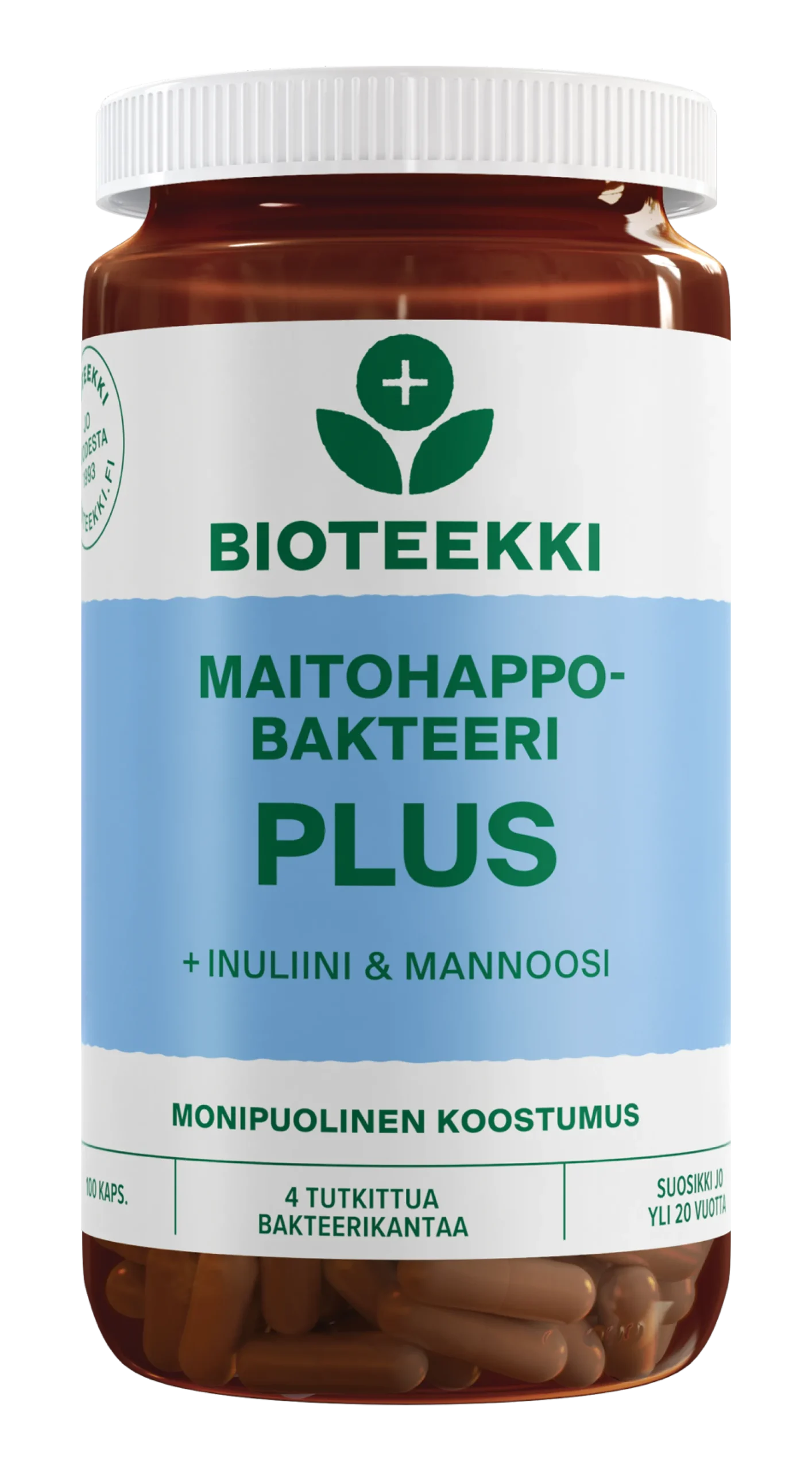 Maitohappobakteeri Plus, 100 kaps.