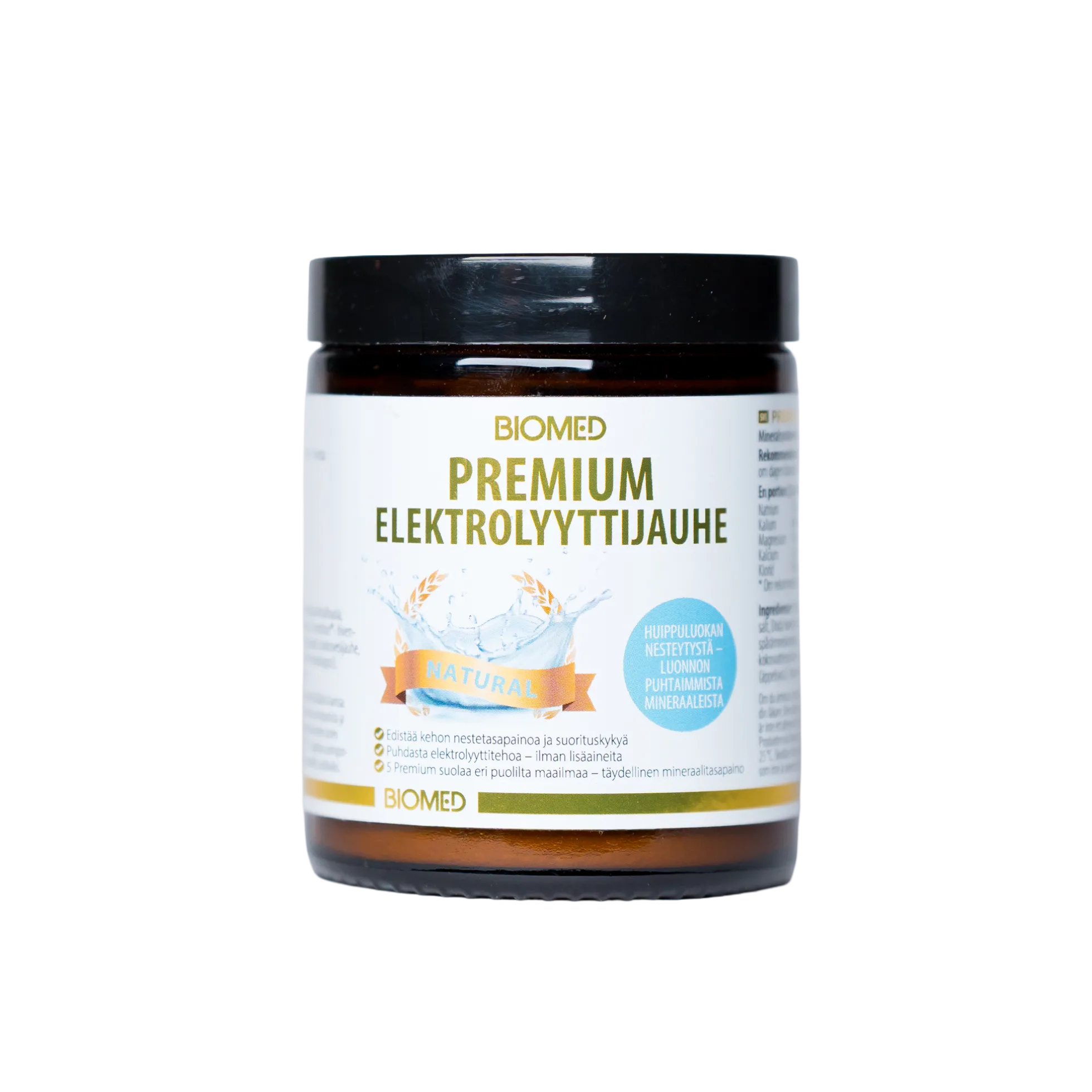Premium elektrolyyttijauhe, Natural, 120 g