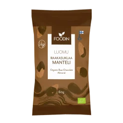 Raakasuklaakuorrutettu manteli, 60 g