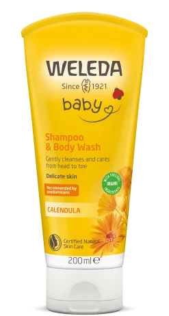 Shampoo ja vartalonpesuaine, Calendula (Vauvashampoo), 200 ml