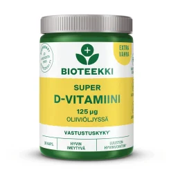 Super-D oliiviöljyssä, 125 ug, 30 kaps