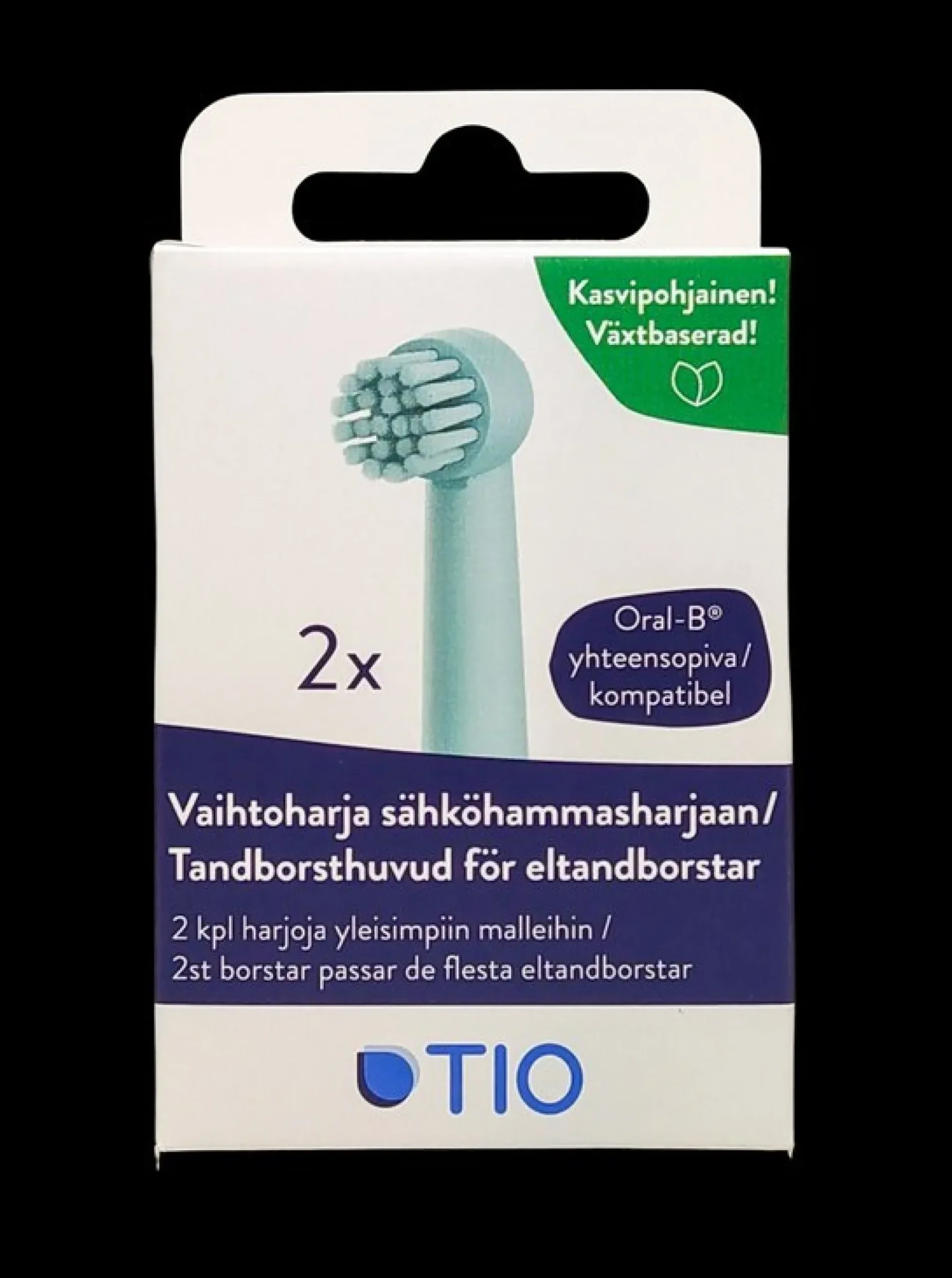 TIO Kasvipohjaiset vaihtoharjat Oral-B sähköhammasharjaan 2 kpl, Glacier / Coral